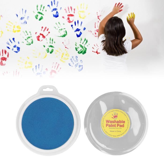 SALALIS tampon encreur rond Tampon encreur lavable rond artisanat tampons  encreurs enfants bricolage jeux d'activite Bleu ciel