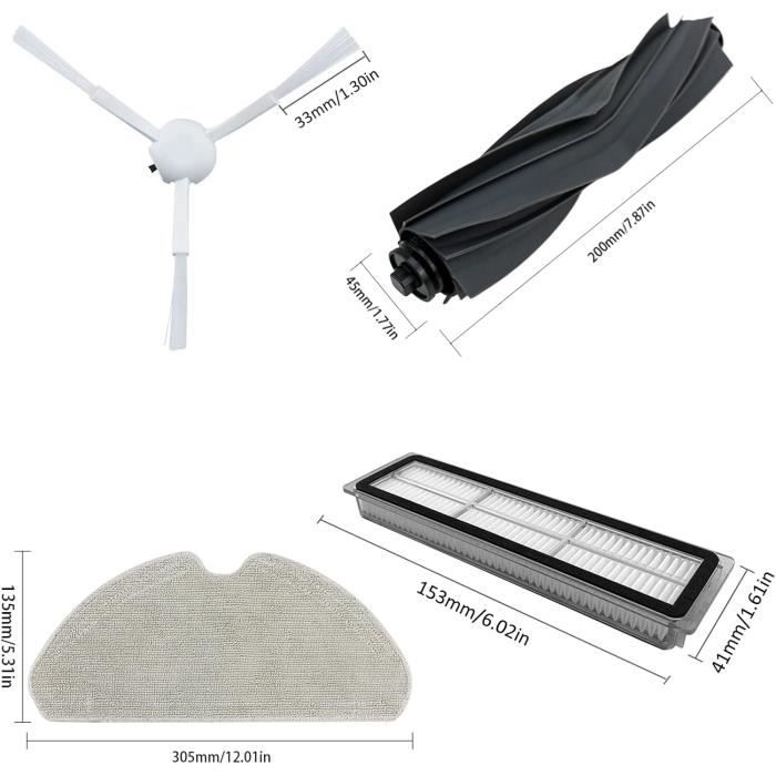 Kit Complet 13 Pièces Accessoires Pour Dreame D10S Plus - Brosses, Filtres HEPA, Lingettes Et Sacs à Poussière
