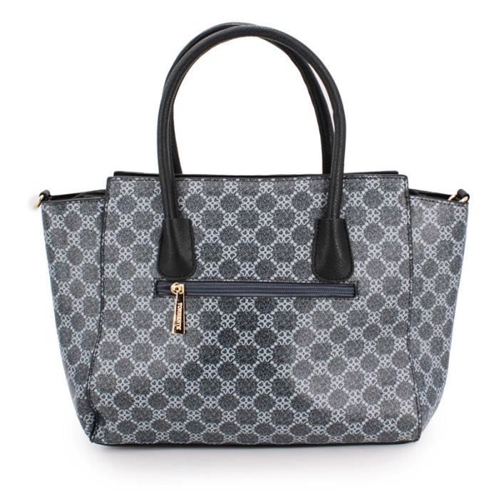 Sac à Main Bandoulière Réglable Sac à Main TEXTO Noir Matelassé