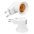 SURENHAP Douille de lampe Lot de 2 adaptateurs de douille E27 avec interrupteur Prise à vis en PVC Socle de lampe outillage lampe-3