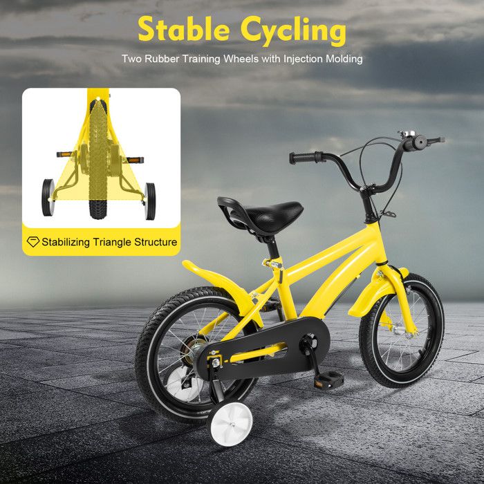 Wildtrak - Vélo 14 pouces pour enfants de 3 à 5 ans avec stabilisateurs - Blanc/Bleu Wildtrak - Vélo 14 pouces pour enfants de 3 à 5 ans avec stabilisateurs - Blanc/Bleu