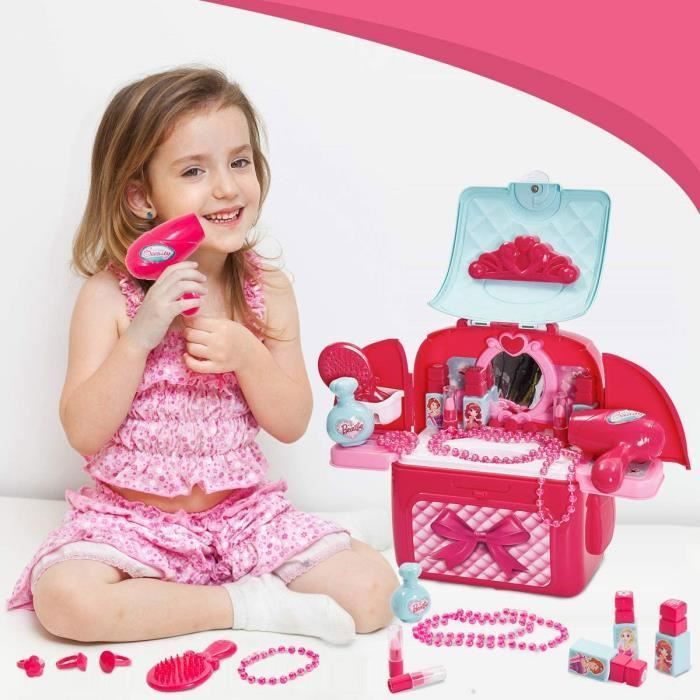 Jouet Enfant 3 Ans Fille Coiffeuse Enfant avec Faux Maquillage Bijoux  Accessoires de Coiffure - Idée Cadeau Fille 3 Ans - Cdiscount Jeux - Jouets