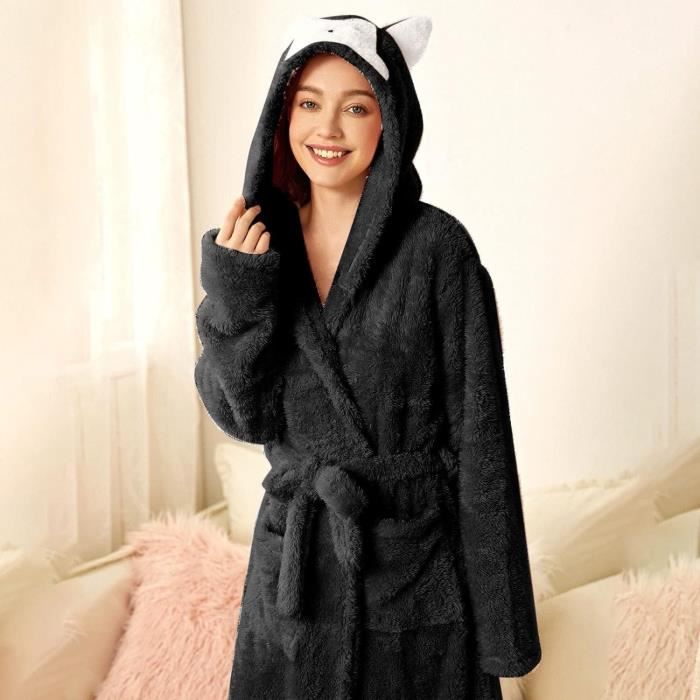 Peignoir de bain shop a capuche