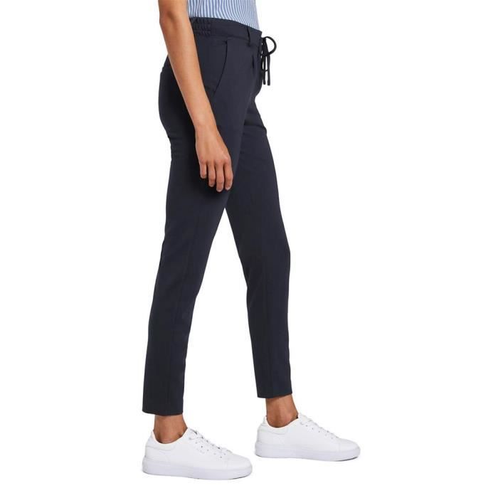 TOM TAILOR 1008375 Pantalon Ample en Jersey Femme 100 Azul Marino Real W 32L Real navy blue Cdiscount Pret a Porter