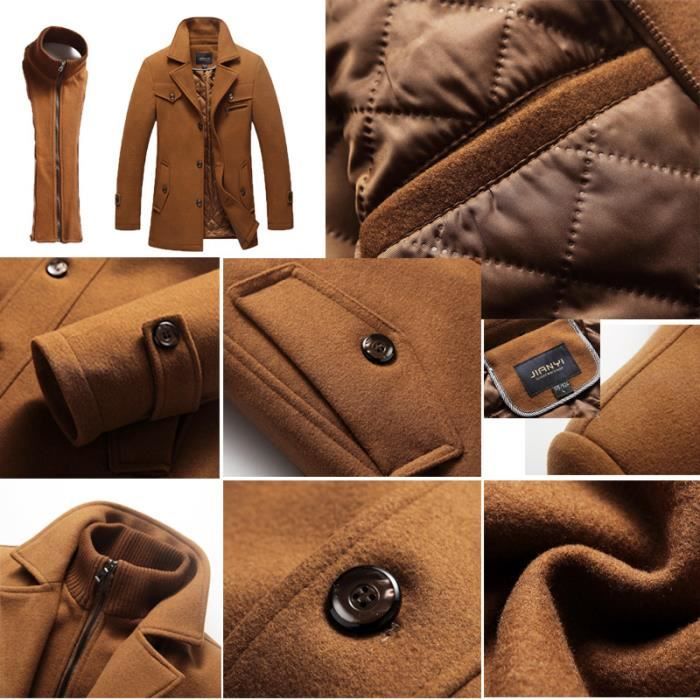 Manteau en laine homme XXXL Kaki Cdiscount Pret a Porter