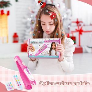 Jouet Fille - Maquillage Enfant -Kit Gemmes Cheveux Jeux Fille -Travaux Créatifs pour Enfants-25PCS-Cadeau Anniversaire Fille 4 Ans