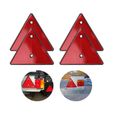 2 Panneaux Triangle Avertissement Rouge Réfléchissants - Signalisation Voiture Et Remorque
