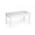 Table basse Classico - Mobili Fiver - Blanc - Mélaminé/Verre - Made in Italy-0