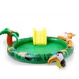 Piscine gonflable pour enfants toboggan de piscine - 182x165x62 cm piscine hors sol design Jungle- Parc aquatique-0