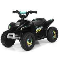 Quad buggy electrique pour enfant 6 v 4,5 km h max voiture pour enfants de 3 ans+ noir
