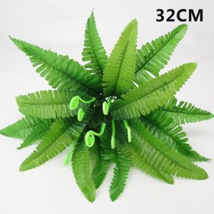 FLEUR ARTIFICIELLE Feuilles C-19 - Petite plante artificielle verte de fougère de Boston, Fausse plante, Feuilles vertes, Pour d