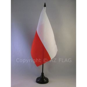 Drapeau de table Pologne 10 x 15 cm
