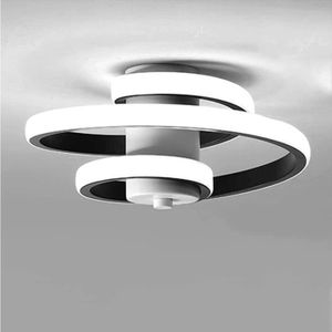 PLAFONNIER Plaonnier LED Moderne pour Salon Chambre Couloir Cuisine, 22W 6000K lumière blanche, Noir