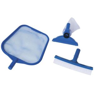 BALAI - BROSSE  Kit de nettoyage pour piscine - INTEX - 3 Pièces - ABS et polypropylène - Bleu