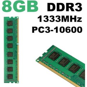 MÉMOIRE RAM 8GO 8GB Mémoire RAM DDR3 PC3-10600 DIMM 240PIN 133