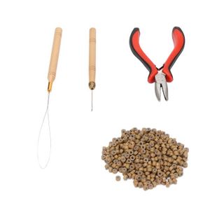 PERRUQUE - POSTICHE SALUTUYA kit de perles de lien d'extensions de cheveux Kit d'outils hygiene postiche Anneaux en silicone de type 7, 200 pièces