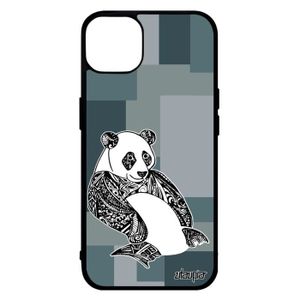 COQUE - BUMPER Coque pour Apple iPhone 14 silicone panda geometri