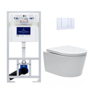 WC - TOILETTES Villeroy & Boch Pack WC Bâti-support + WC Swiss Aq