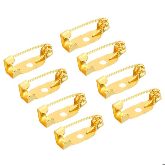 Épingle de sûreté SOURCING MAP 15mm Broche Fermoir Épingle Dos pour ID Badges Nom Carte Étiquettes DIY Artisanat Blanc argent 100Pcs - Beaux-Arts et Loisirs créatifs