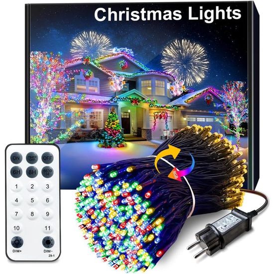 Guirlande Lumineuse 300 LED Pour Noël Et Décoration Maison, Clignotante Avec Télécommande, 26 Pieds Pour Sapin Et Fenêtre,blanc - Maison