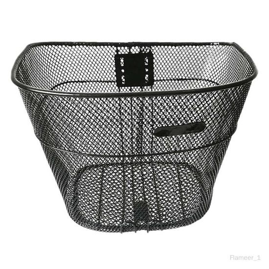 Panier de vélo - Non spécifié - Pliable en Maille Métallique - Capacité 15 kg - Noir - Installation facile - Sport