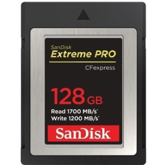 Carte mémoire flash - Sandisk - SDCFEexpress 128Go - Vitesse de lecture 1700MB/s - Vitesse d'écriture 1200MB/s