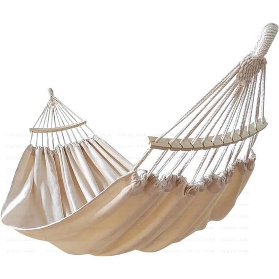 Hamac Aruba EllTex - Charge Jusqu'à 180 Kg, 210 X 120 Cm, Tissu Résistant à L'Eau Et UV (Genévrier)