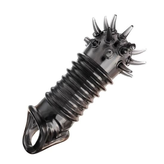 Manchon En Silicone Noir Pour Pénis - Réutilisable, Retardant, Idéal Pour Le BDSM Et Le Bondage Masculin