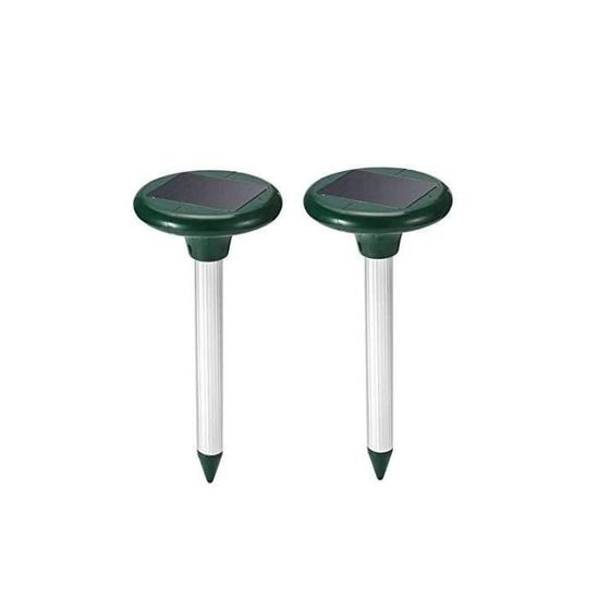 Répulsif à Taupes Solaire Ultrason - IP66 Étanche - Fréquence Variable 400-1000Hz - Pour Jardin