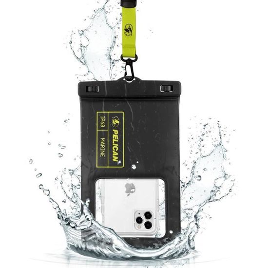 Étui étanche Flottant Pelican Marine Series – Universal IP68 – Noir – Protection Renforcée
