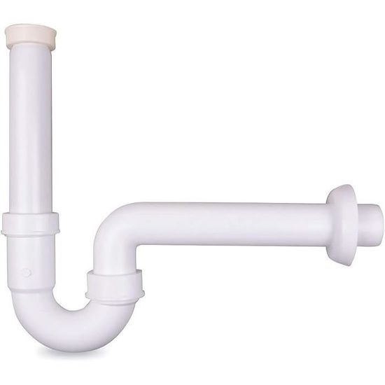 Siphon Universel Pour Lavabo Noir Mat - Anti-odeurs Avec Ouverture De Nettoyage - Compatible 1 1/4'' - Bächlein