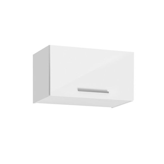 Meuble Sur Hotte Berlenus CH6HB Blanc Haute Brillance - Rangement Cuisine 60 X 34 X 35 Cm