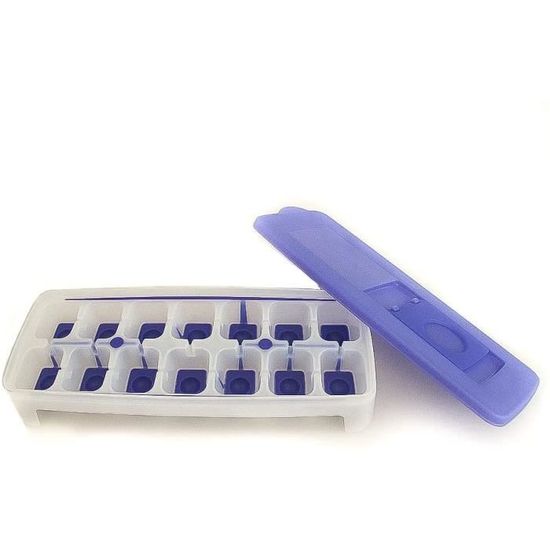 WORTHBUY Boîte à Glaçons En Silicone Multifonctionnelle Avec Couvercle,8 Grilles,moule à Glaçons