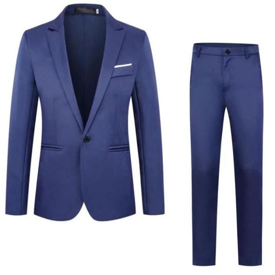 Costume 3 Pièces Homme Pour Mariage | Blazer Long + Gilet + Pantalon | Taille XS à 5XL - 6