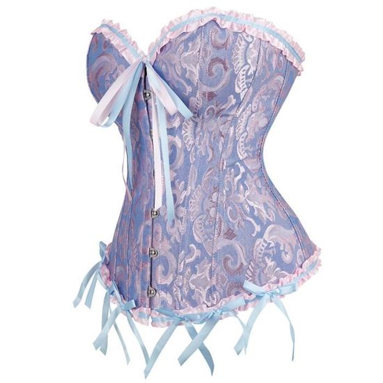 Corset à Lacets Pour Femme – Bustier Push-up Avec Baleines – Satin – Style Gothique/médiéval – Pour Mariage, Soirée, Cosplay
