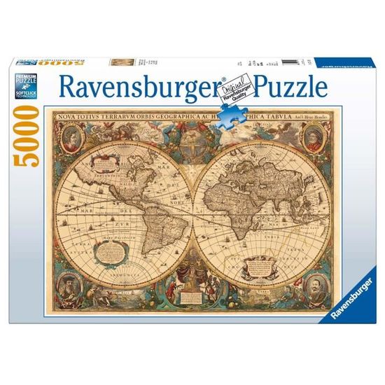 Puzzle Ravensburger 5000 Pièces - Mappemonde Antique