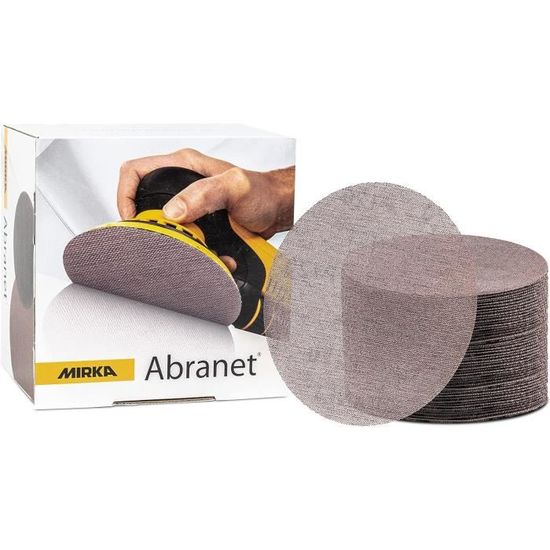 Abrasant En Filet Mirka Abranet - Grain P80, Diamètre 125 Mm, Lot De 50 Disques (ponçage Sans Poussière)