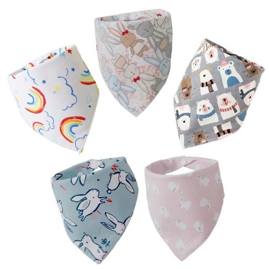 8 Pièces Bavoirs Bébé Bavoirs Bandana En Coton Tissus Triangulaires Tissu De Salive Doux Et Absorbant Pour Bebes Tout Petits Et Nouveau Nes Bleu