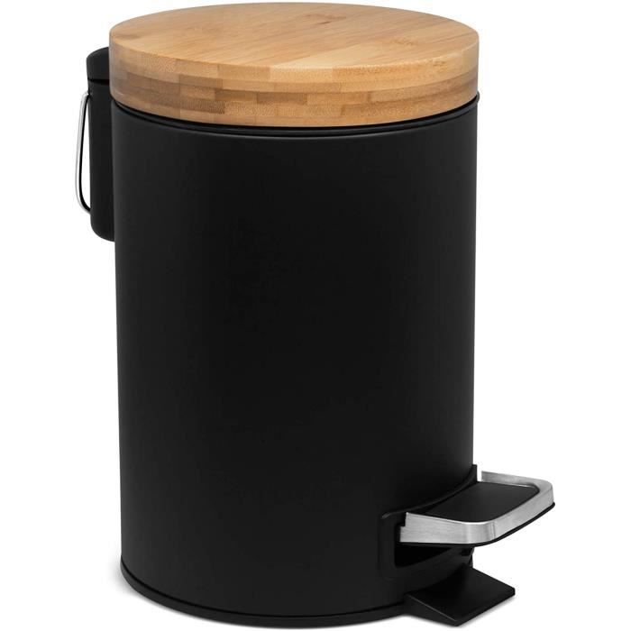 Poubelle de bureau pour bureau ou maison de grille en métal poubelle noire pour table de travail 10 l Poubelle de bureau noire métallique