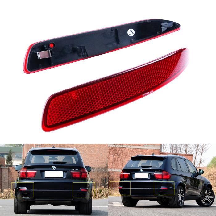 Pour 2006-13 BMW E70 X5 M Gauche + Droite Réflecteur Pare-Chocs Arrière Rouge