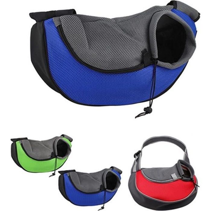 Sac à bandoulière pour animaux de compagnie 40 * 13 * 26cm pour chien à l'extérieur de la taille L (bleu)