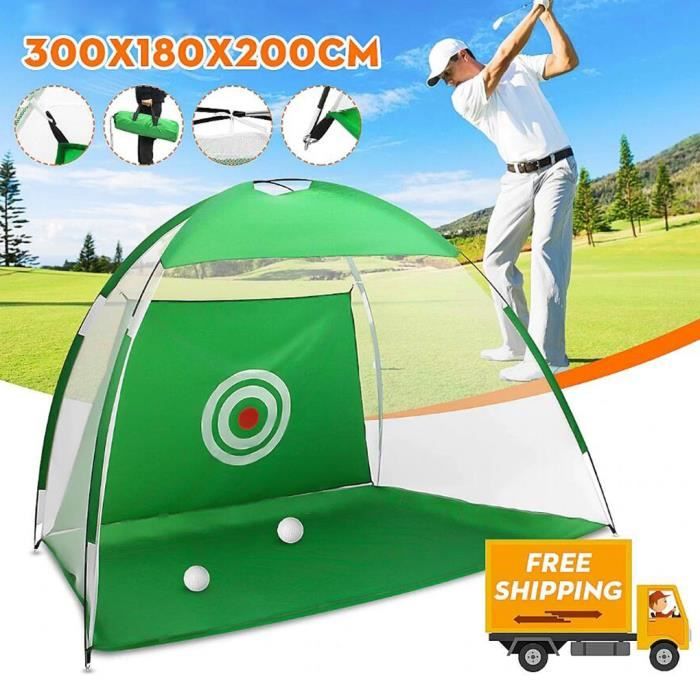 Filet d’Entrainement de Golf 3M Filet Practice Baseball Golf Plable pour Intérieur Extérieur