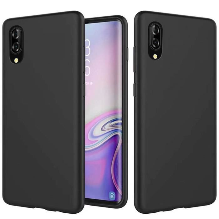 Coque Silicone pour Honor 8S, Antichoc Haute Qualité Silicone Souple Mince Léger pour Honor 8S, Noir