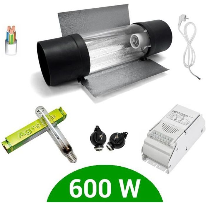 Kit lampe 600W HPS Agrolite + ETI class 1 + Cooltube Protube