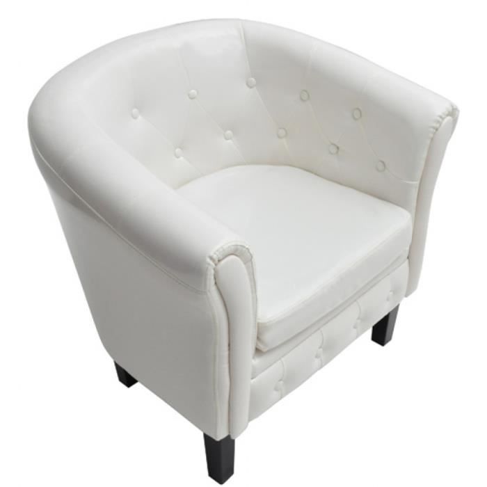 Fauteuils club Fauteuil Chesterfield blanc