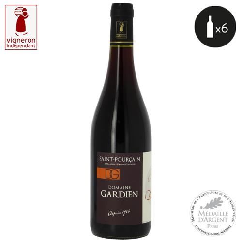 6 bouteilles - Vin rouge - Tranquille - DOMAINE GARDIEN FRERES HARMONIE DU BOIS JARRY Saint-Pourçain Rouge 2018 6x75cl