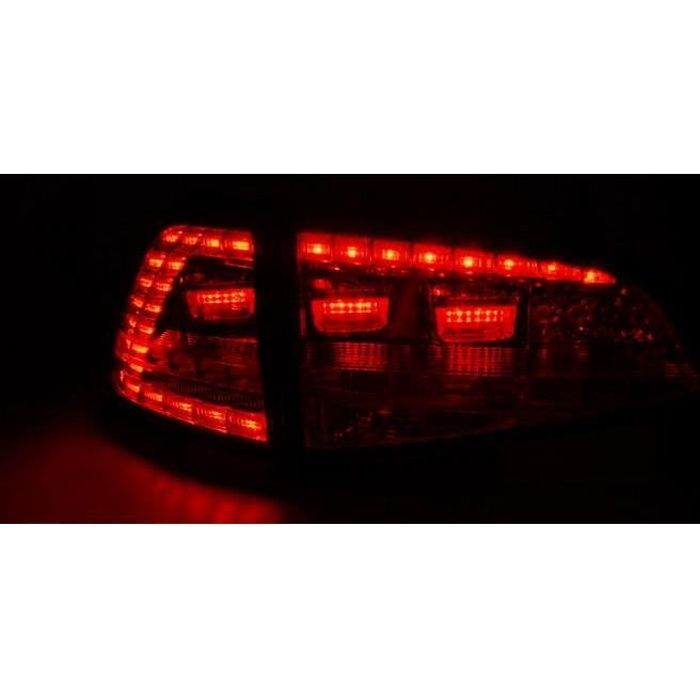 Paire de feux arriere VW Golf 7 13-17 LED Look GTI Noir Fume