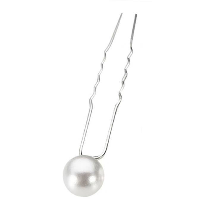 20Pcs Mariage Femme Clip Pince Barrette epingle a Cheveux Bijoux Perle Nacre blanc Aa33698
