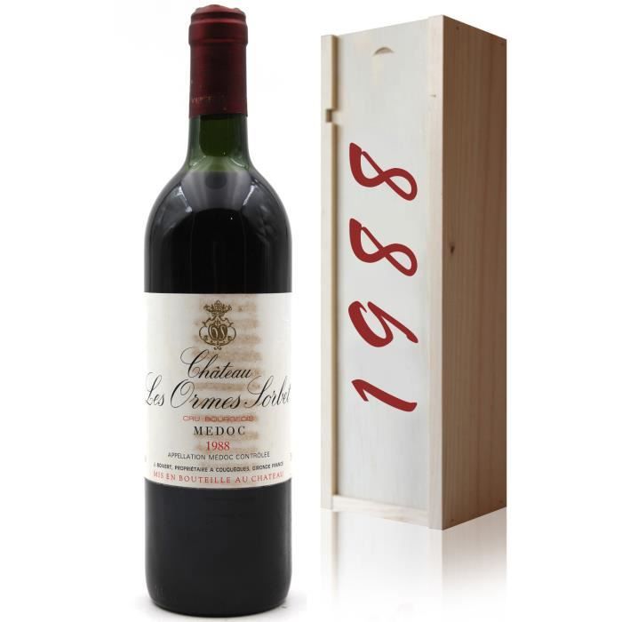 Coffret Château Les Ormes Sorbet 1988 Rouge 75cl AOC Médoc