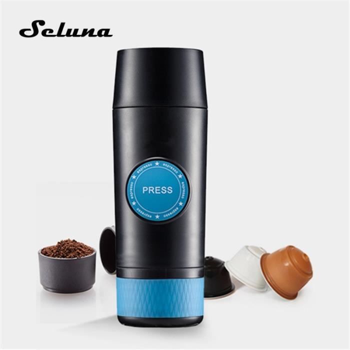 Tasse à café,18Bar rechargeable Mini cafetière expresso Portable électrique Nespresso Capsule dosette Machine et poudre 2 en 1#A
